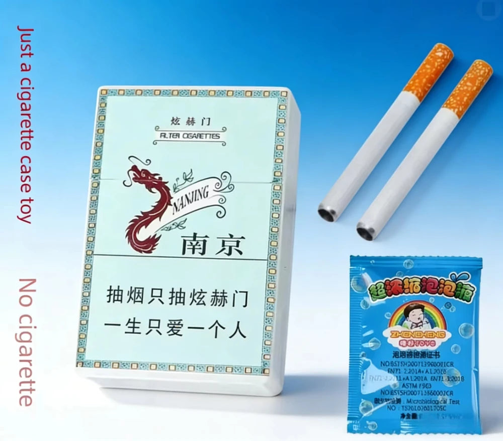 Funny Cigarette Box Toy - Novelty Photo Prop Bubble Machine Party Gift
