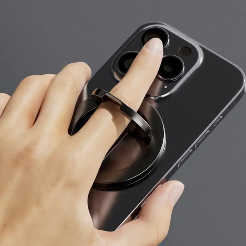 Magnetic Phone Ring Holder - 360° Rotating Foldable Dual-Sided Magnetic Stand for iPhone 17/16/15