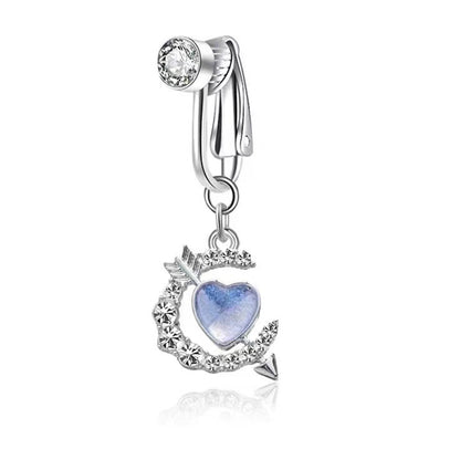 Faux Snake Belly Ring – Fake Clip-On Umbilical Navel Piercing, Belly Button & Cartilage Body Jewelry