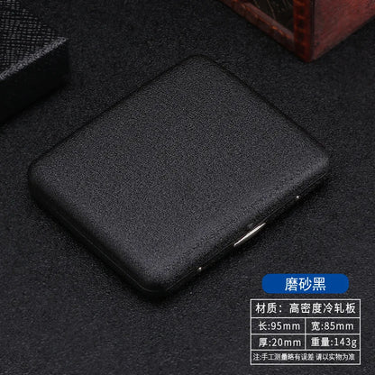 Retro Metal Cigarette Case - 20-Piece Capacity Vintage Bronze Tobacco Storage Holder
