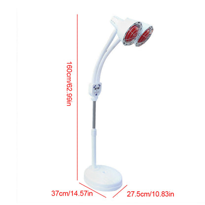 275W Dual-Head Infrared Heat Lamp – Electric Baking Lamp with 360° Adjustable Temperature & Remote Control