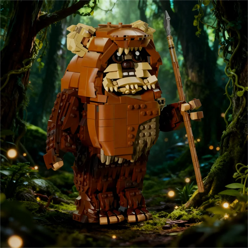 1010pcs Star Battle Wicket Ewok Jungle Warrior Building Blocks – Puzzle Model Toy for Birthday & Christmas Gift