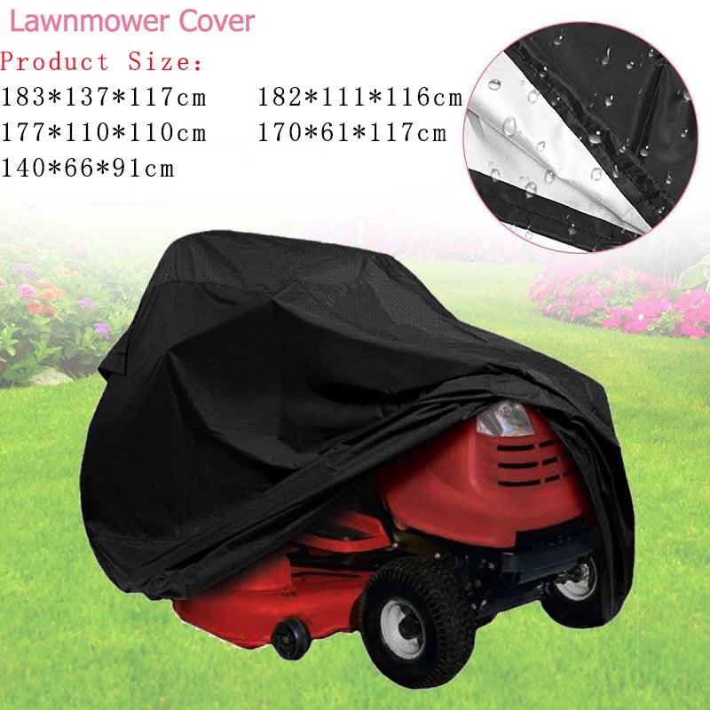 210D Oxford Cloth Lawn Mower Cover - UV & Weather Protection Outdoor Garden Tractor Cover