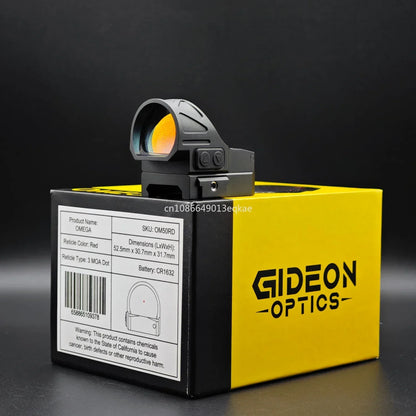 Gideon Optics OMEGA 3 MOA Red Dot Sight – Shake Awake, Parallax-Free, 407C/507C Cut Micro Reflex Optic
