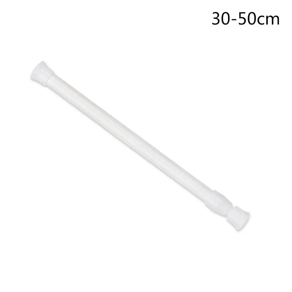 18-110cm Adjustable Telescopic Curtain Rod – Spring-Loaded Extendable Hanging Pole for Home & Bathroom