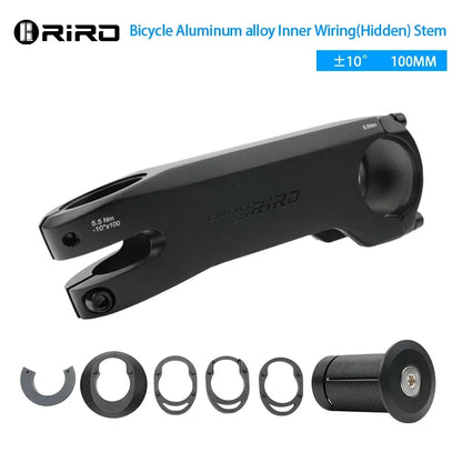 RIRO Bike Stem Internal Cable Routing - 28.6–31.8mm Aluminum Alloy CNC Road Bicycle Handlebar Stem with Spacer