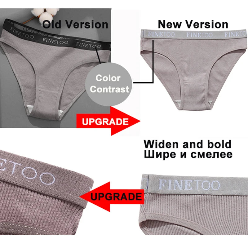 5-Pack Women’s Cotton Panties – Sexy Comfort Briefs with Letter Print & Waistband (M-XXL)