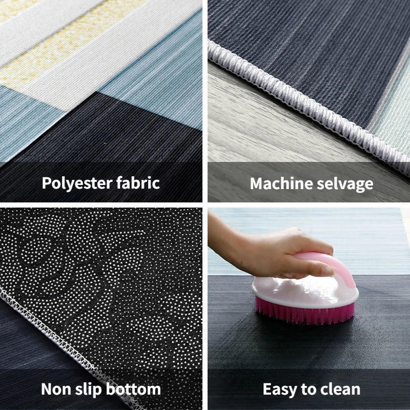 Nordic Modern Long Corridor Rug – Durable Washable Carpet Runner for Hallway, Stairway & Home