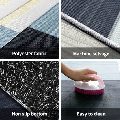 Nordic Modern Long Corridor Rug – Durable Washable Carpet Runner for Hallway, Stairway & Home