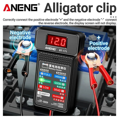 ANENG BT-171 12V Multifunctional Battery Tester – LED Display Auto Repair Diagnostic Tool for Vehicle & Electrician Battery Detection