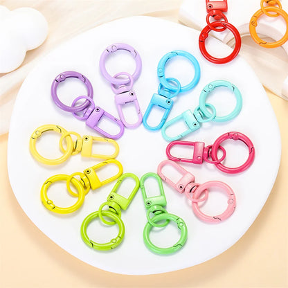 5/10/30pcs Lobster Clasp Key Rings - Colored Spring Buckle Hooks for DIY Jewelry, Keychains & Bag Accessories