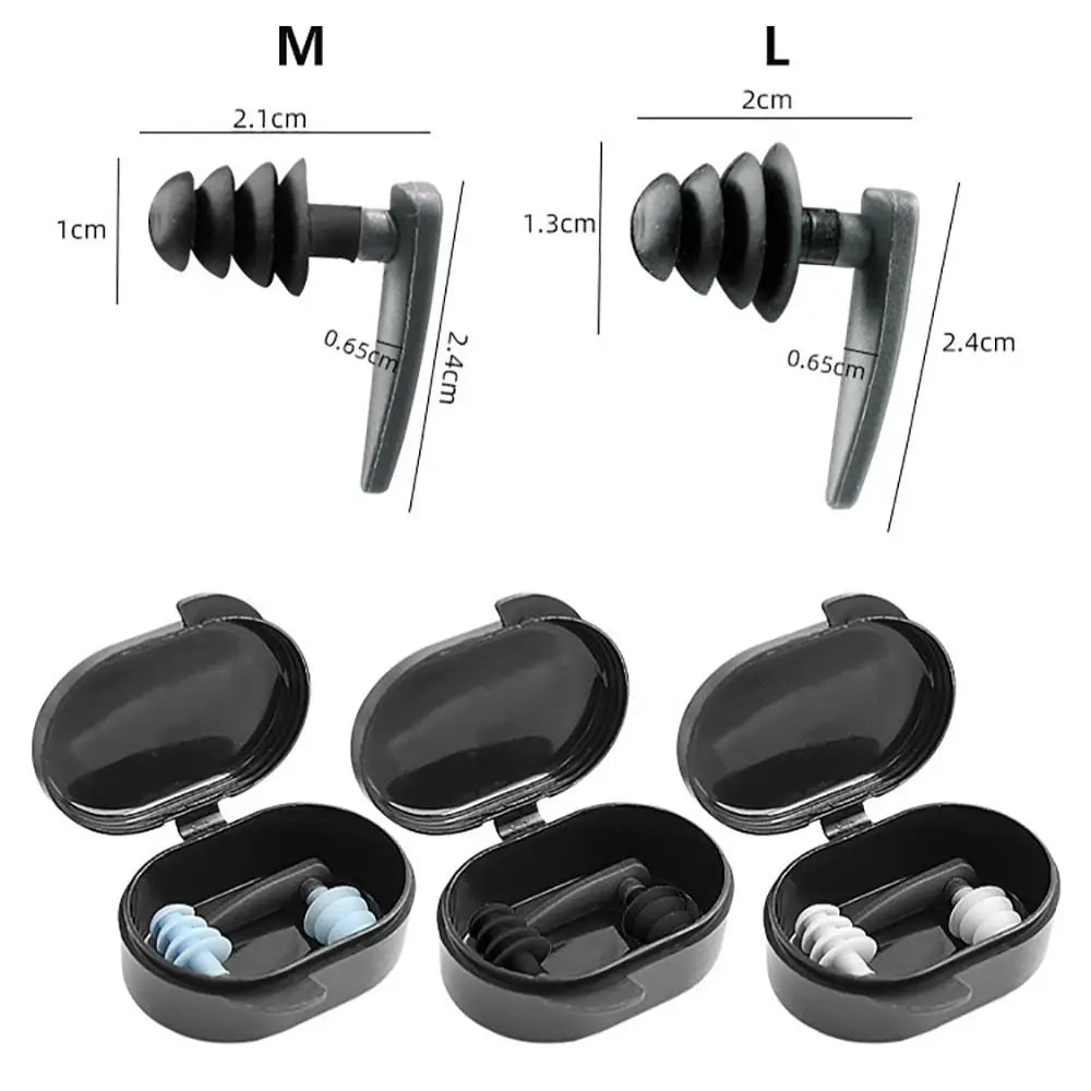 Comfy 4-Layer Silicone Swimming Ear Plugs – Waterproof Ear Protection for Bathing & Swimming