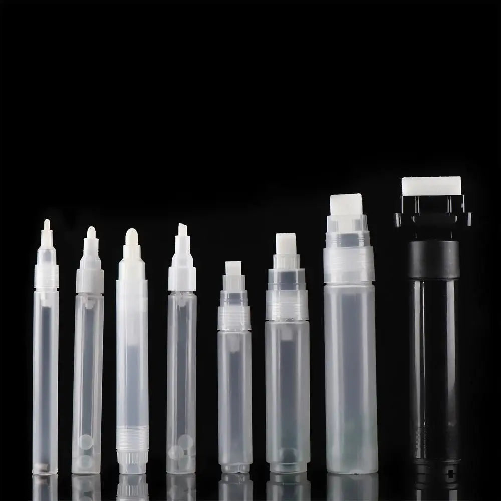 Refillable Transparent Ink Rod – Reusable Plastic Paint Pen Accessory for Graffiti & Liquid Chalk Markers