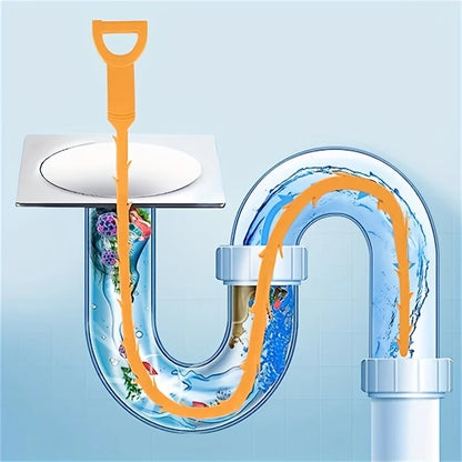 Hand Crank Drain Unclogger - Kitchen Sink and Toilet Hair Cleaner Plumbing Tool