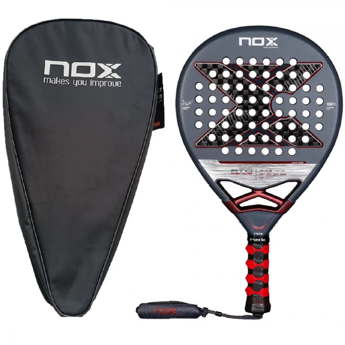 NOX Padel Tennis Racket - Carbon Fiber Diamond-Shaped EVA Sports Racquet