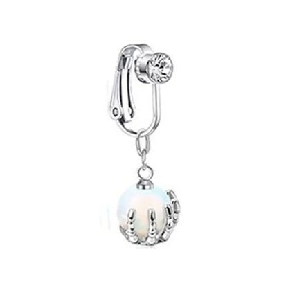 Faux Belly Ring - Non-Piercing Clip-On Navel Button Body Jewelry Belly Piercing Accessory