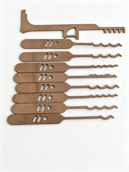 15Pcs Locksmith Tool Kit - Car Lock Pick Set and Door Opening Repair Tools for Professional Use