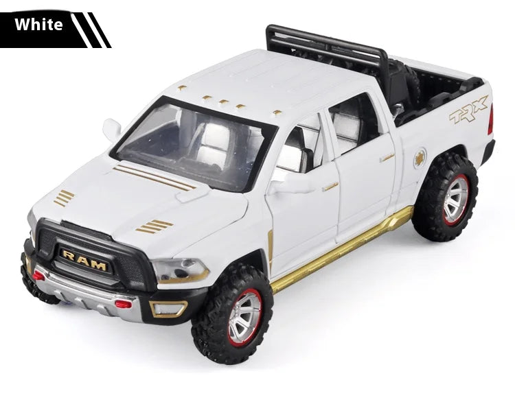 1:32 RAM Pickup Truck Alloy Model – Sound, Light & Spring-Back Action Toy for Kids’ Adventure Play