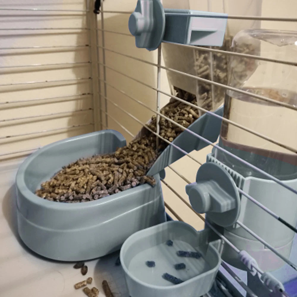 Automatic Pet Water Bottle: Food Container Dispenser Bowl for Puppy, Cats, Rabbit - Dogs Drinking Fountain, Cage Hanging Feeder