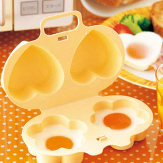 Microwave Egg Steamer Mold – Flower & Heart Shape Cooker for Easy Breakfast Eggs