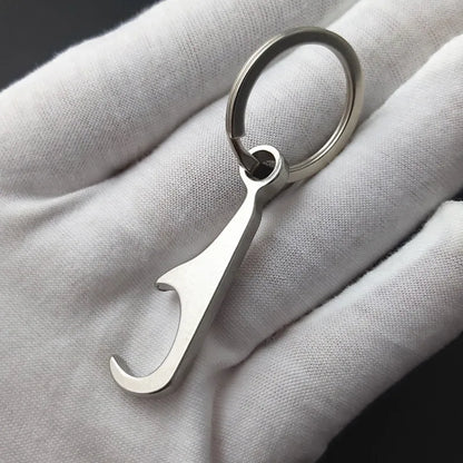Portable Stainless Steel Beer Bottle Opener Keychain – Mini Metal Can Opener for Kitchen & Travel