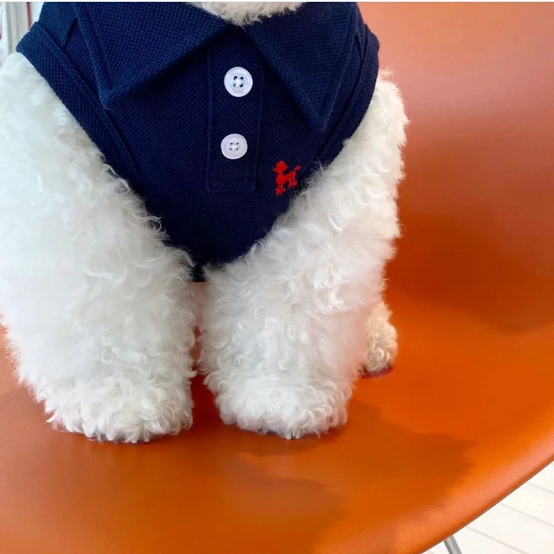 Pet Dog Polo Shirt - Soft Breathable Puppy Vest Clothes for Small and Medium Dogs