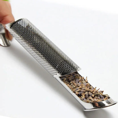 New Tea Strainer – Stainless Steel Infuser Pipe Design with Holder, Tea Spoon, and Filter for Perfect Brew