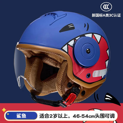 BYB Children's Helmet – 3C Certified National Standard Class A Baby Helmet for All Seasons, Cartoon Electric Vehicle & Motorcycle Safety Helmet