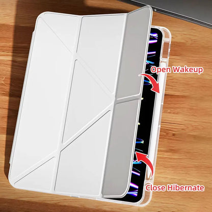 Smart Case with Pen Holder for iPad Air 5/6, Pro 11/12.9, Mini 6/7 – Compatible with 9.7" to 13" Models
