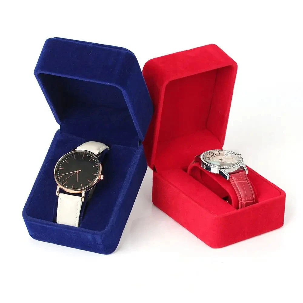 Flannelette Watch Packaging Box – Black Jewelry Storage Organizer for Bracelets, Women & Men Gift Wholesale