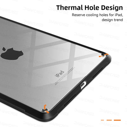 Silicone Transparent Case for iPad Pro 11", Air 4/5 (10.9"), Mini 4/5/6 & iPad 7/8/9/10th Gen (9.7"–10.5") Cover Funda