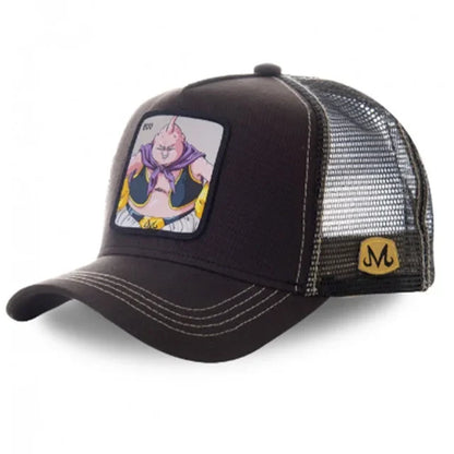 Dragon Ball Son Goku Cap - Embroidered Hip Hop Trucker Mesh Hat Adjustable Summer Travel Sun Visor for Men
