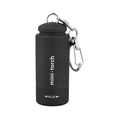 LED Micro Pocket Flashlight - USB Rechargeable Waterproof Keychain Light for Hiking, Camping, and Outdoor Use