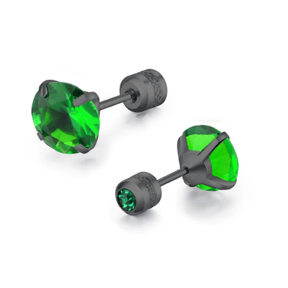 Medical Stainless Steel Crystal Zircon Ear Studs – Hypoallergenic Tragus & Cartilage Screw Piercing Earrings Jewelry