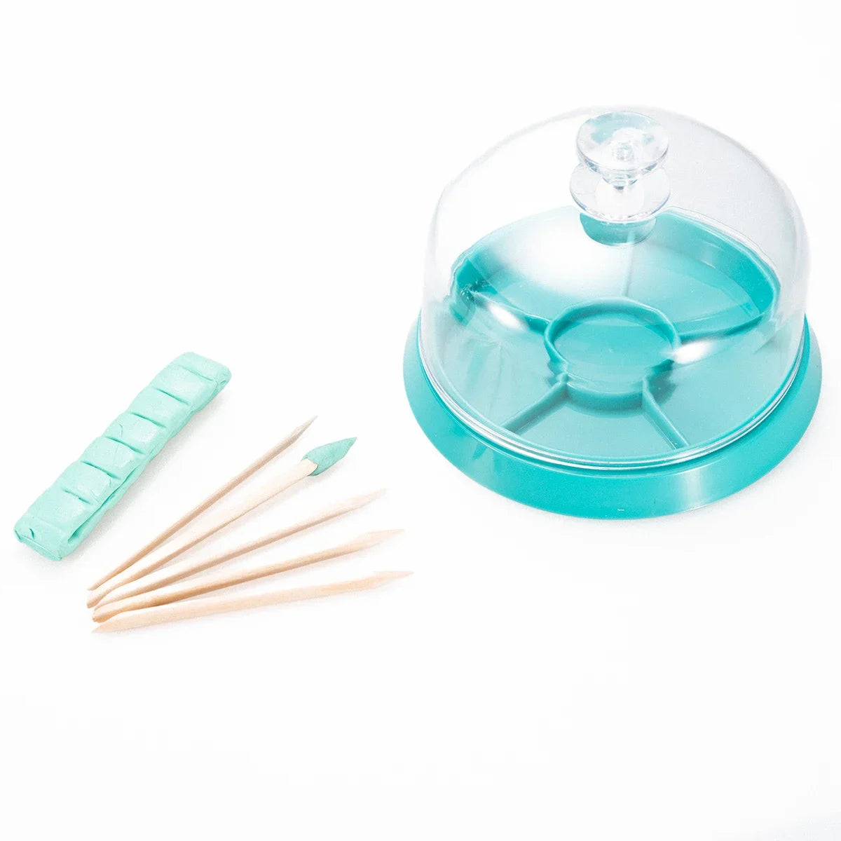 Watch Movement Cleaning Clay & Rubber Putty – 6-Slot Tray with Dust Cover for Watch Repair & Decontamination