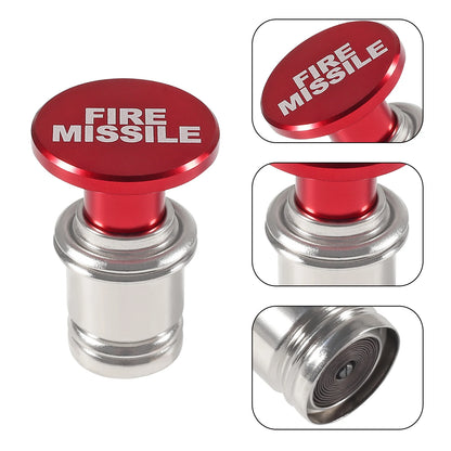 Fire Missiles Button Car Cigarette Lighter – Anodized Aluminum 12V Replacement for Most Vehicles