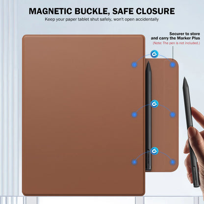 Ultra-Thin Magnetic Case for Remarkable 2 10.3" Tablet: Lightweight Smart Tablet Cover with Wide Pen Protective Clasp - 2020 Release
