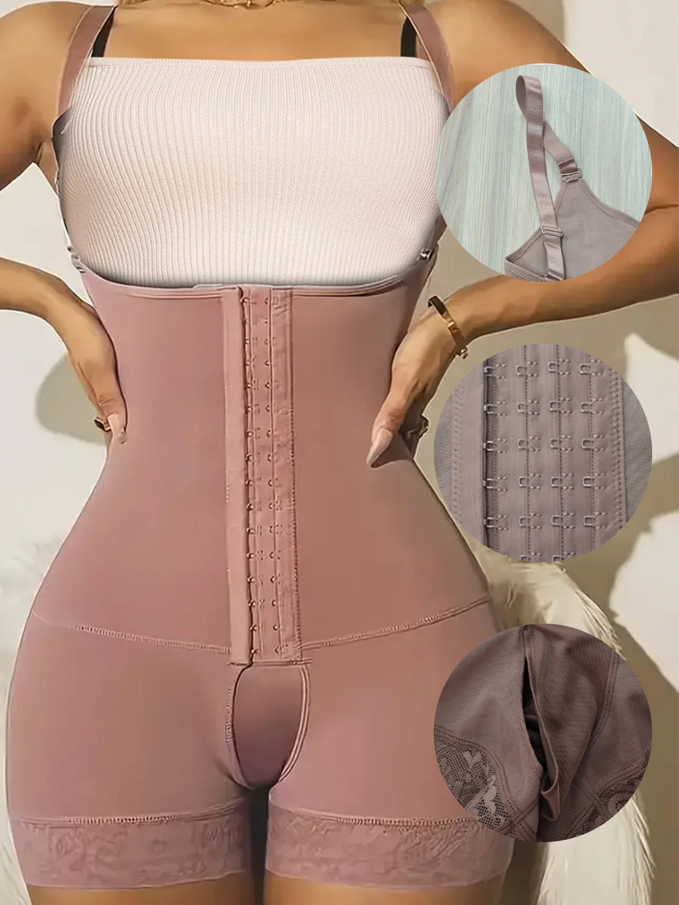 Women’s Compression Body Shaper – Colombian Fajas Butt Lifter Slimming Corset for Post-Surgery Support