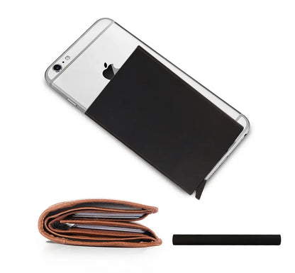RFID Credit Card Holder Metal Slim Wallet for Men & Women, Pop-Up Minimalist Small Black Purse, Mini Wallet