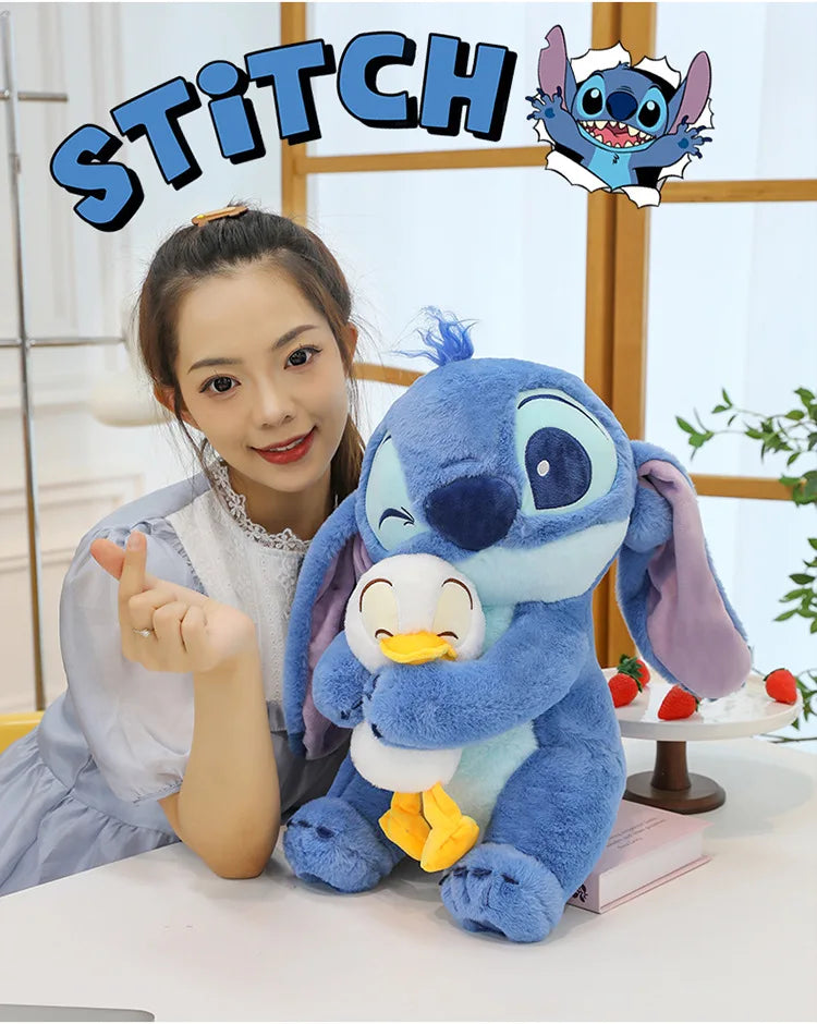 Disney 30cm Lilo & Stitch Plush Toy – Kawaii Stitch & Donald Duck Stuffed Dolls for Kids Christmas Gift