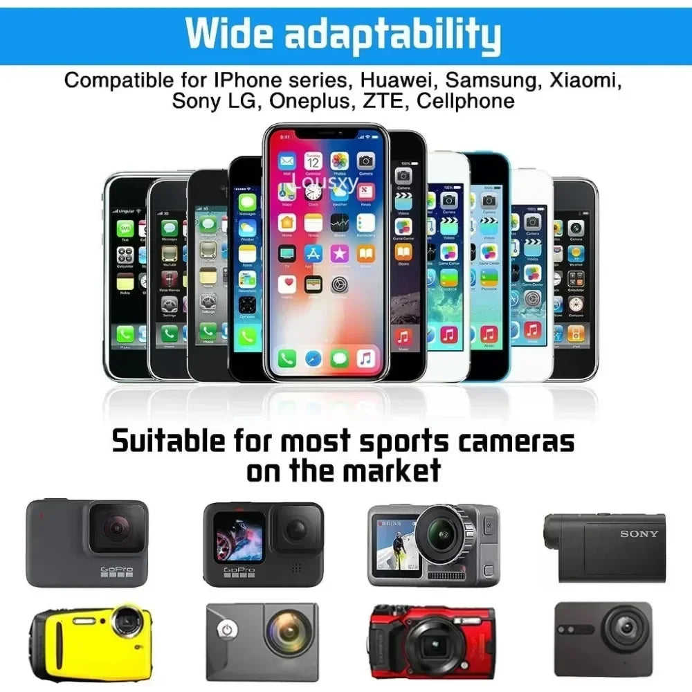 Mobile Phone & Action Camera Chest Harness – Head Strap Mount Kit for iPhone, Samsung, GoPro, DJI, AKASO