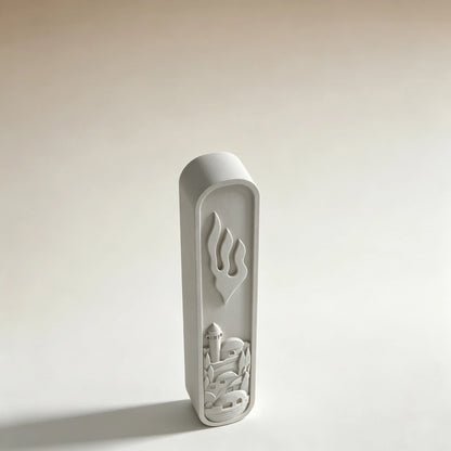 Mezuzah Case Silicone Mold - Jerusalem Cityscape Relief Casting Mold for Judaica Door Decoration