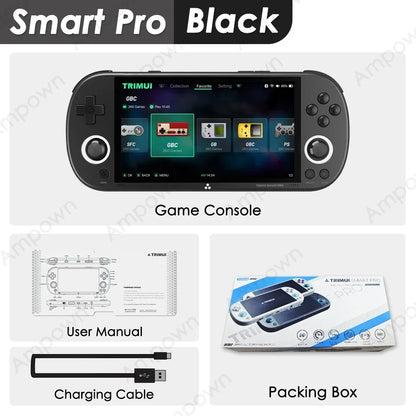 Trimui Smart Pro Handheld Game Console – 4.96'' IPS Screen, Linux System, Joystick, RGB Lighting, Retro Video Game Player
