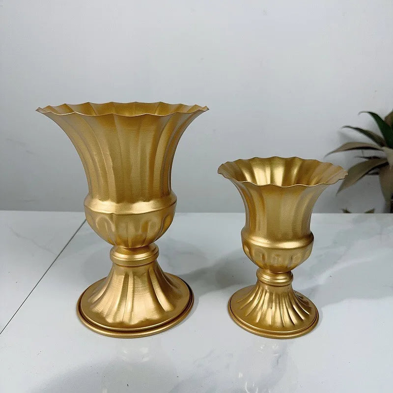 Retro Wrought Iron Flower Pots — Wedding, Dried Flower & Home Decoration Vases for Hotel & Event