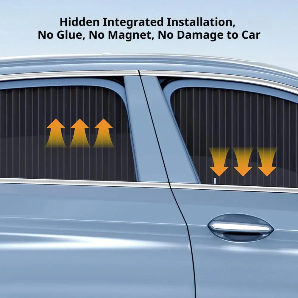 2PCS/4PCS Universal Foldable Car Sun Shade – UV Protection Front & Side Window Sunshade Covers, Pure Cloth Auto Car Accessories Kit