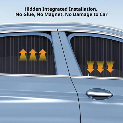 2PCS/4PCS Universal Foldable Car Sun Shade – UV Protection Front & Side Window Sunshade Covers, Pure Cloth Auto Car Accessories Kit