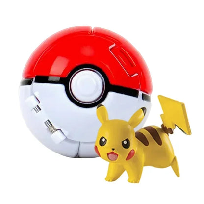 Pokemon Pokeball Figurine — Anime Action Figures including Pikachu & Charizard, Kids Collectible Toy Gift