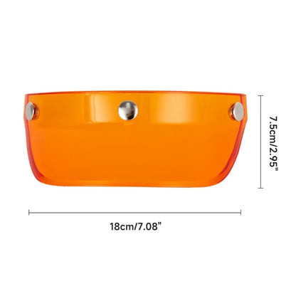 3 Snap-Button Universal Helmet Visor – Windproof Flip Shield for Open Face Motorcycles