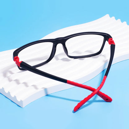 Colorful TR90 Rectangular Full-Rim Glasses Frame – Flexible, Comfortable & Durable Optical Frame for Boys and Girls Prescription Lenses