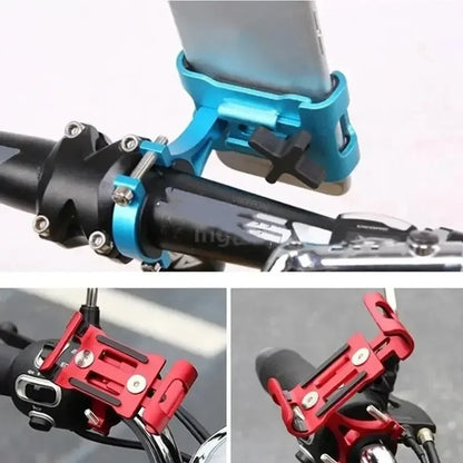 Metal Motorcycle & Bike Phone Holder – Aluminum Anti-Slip Bracket, Universal GPS Clip for All Smartphones
